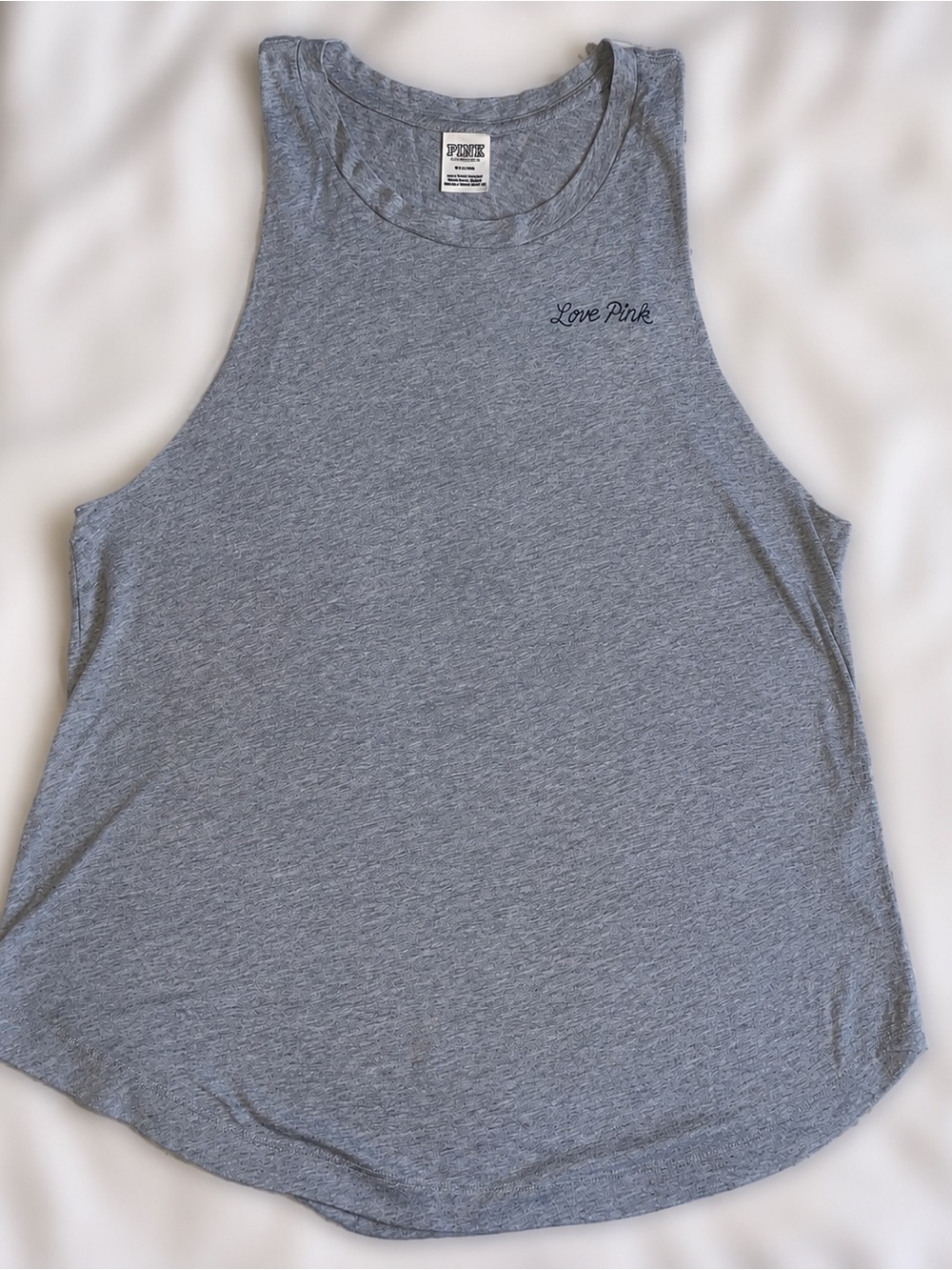 PINK Victoria's Secret Light Grey Tank Top